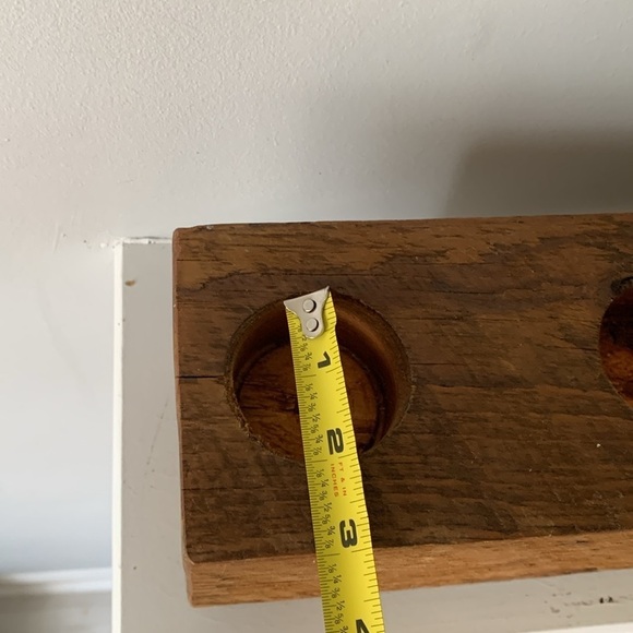 Wooden Block Terrarium‎ Holder Trio candle holder home decor bohemian farmhouse - Picture 7 of 9